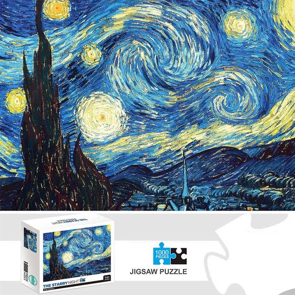 1000 peças The Starry Night Jigsaw Puzzle Home Decor Home Games Puzzle Game