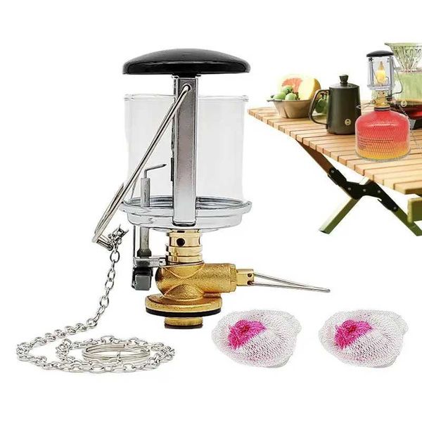 Camping Tent Lamp Portable Petrol Lantern Garden Glass Lamp Bright Equipment Supplies Copper For Outdoor Fishing Picnic X250211