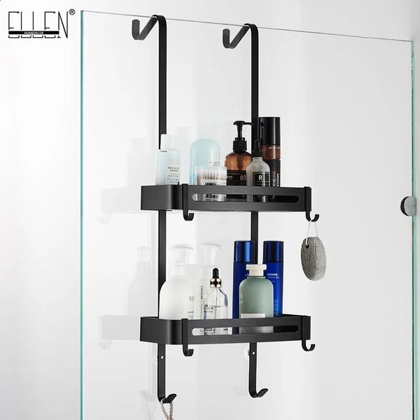Black hanger bathroom rack organizer fingerless shampoo rack storage rack bathroom basket rack EL5018 240905