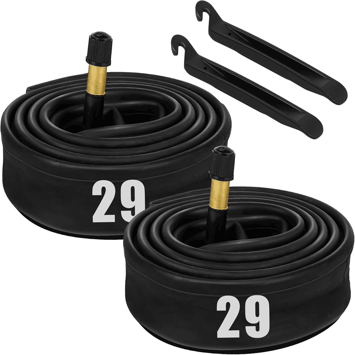 TEMU 29inch Bike Tube, 29 X 1.75-1.95 Road-mountain Bike Inner Tubes Inner Tube Replacement, Schrader Valve (32mm), Plus 2 Nylon Plastic Tire Levers