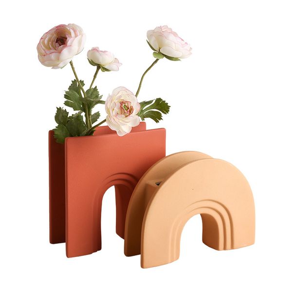 arch ushaped geometric vase modern and simple home decoration living room flower arrangement set