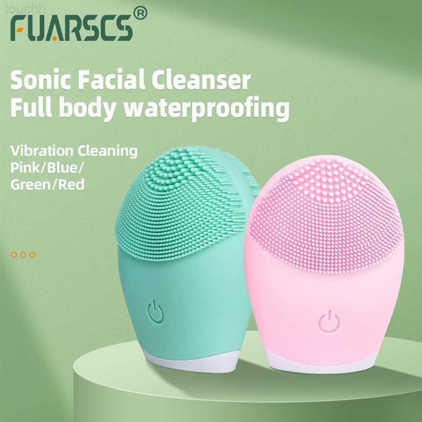 Electric Face Scrubbers Electric Silicone Facial Cleanser Vibration Sonic Face Skin Massager Skin Remove Blackhead Ultrasound Deep Pore Clea