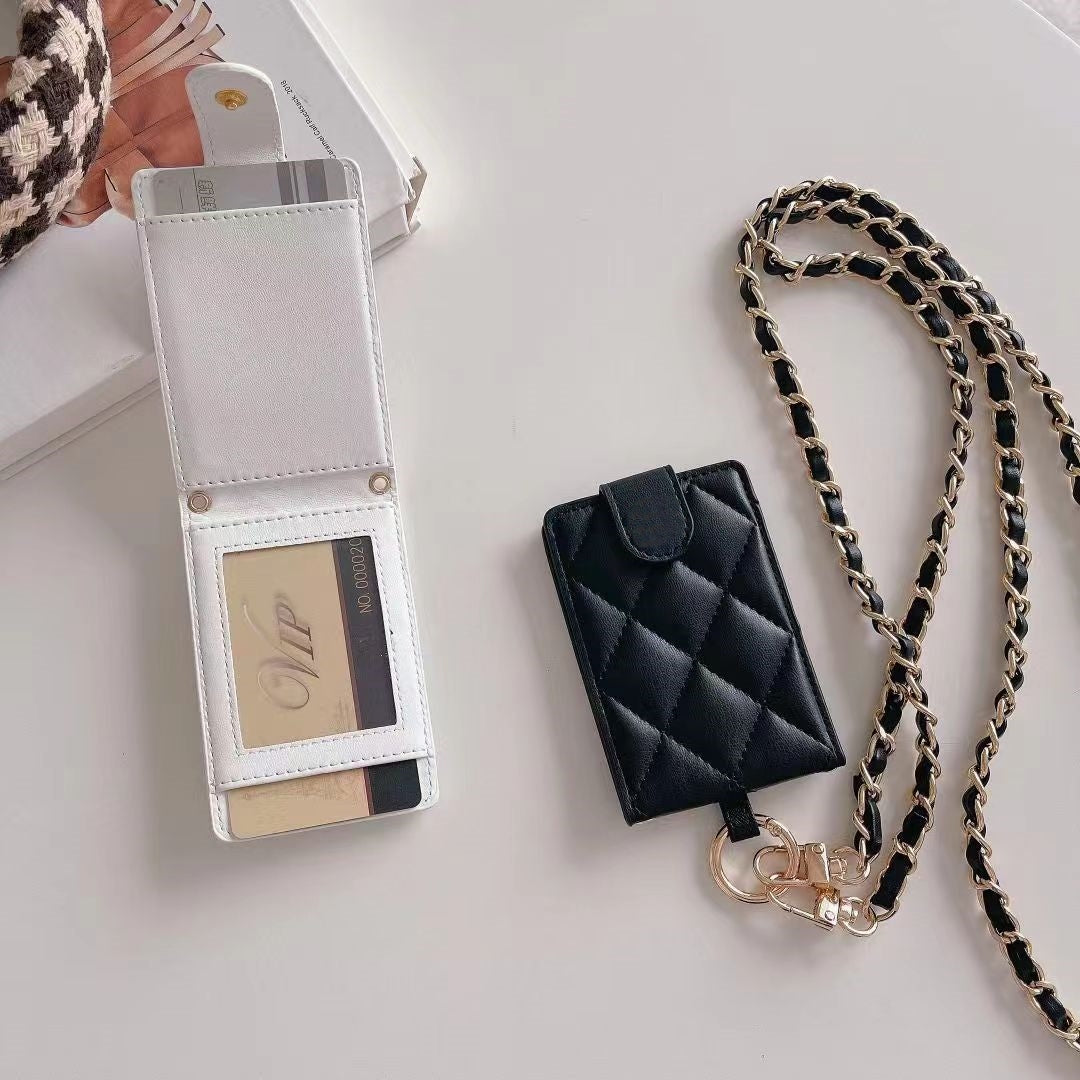 Top quality Designer Card Holder Woman Crossbody Purse Mans Keychain Wallet Bag Travel Documents Passport Credit Cards Holders With Lanyard