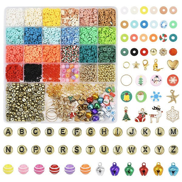 DIY Polymer Clay Stretch Charms Bracelets Making Kits