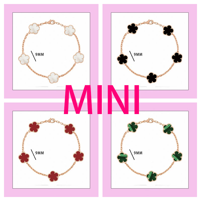mini clover bracelet designer bracelet women designer jewelry 9mm five flower motif 18k gold jewellery charm bracelet mother of pearl bracelets jewe