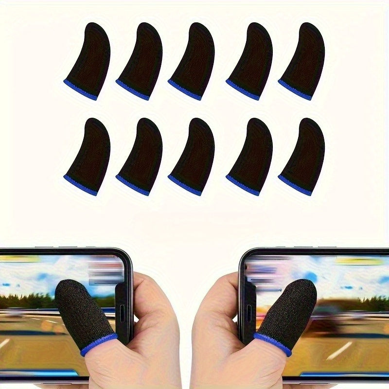 TEMU 12pcs Gaming Finger Cover Breathable Anti-sweat Touch Screen Thumb Cover Mobile Phone Anti-slip Gloves