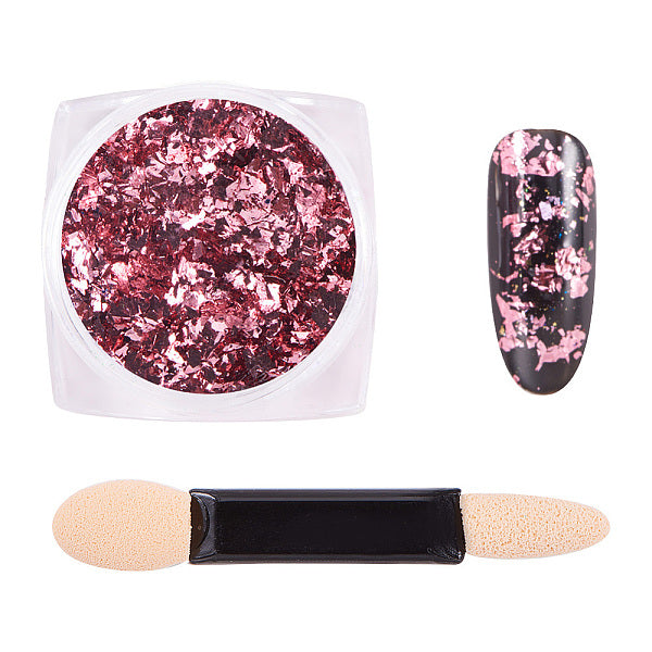 Flockenfolie Nail Art Glitter Puder