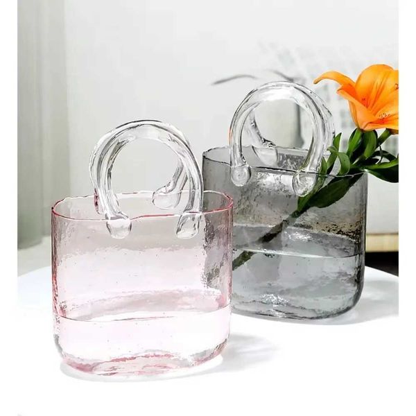 Nordic Ins style bag vase designer handbag hydroponic flower basket fish farming tools hOMe decoration X240913