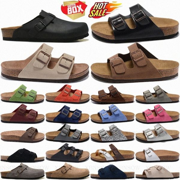 Soft Footbed Sandals Clog Suede Clogs Sandal Slippers Taupe Black Antique White Mocha Faded Khaki Mink Veet Grey Earth Leather Platform shoe