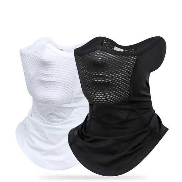 UPF 50+ Ice Silk Sports Neck Gaiter Outdoor Dust Sunscreen Motorcycle Cycling Half Face MaskXJ240828