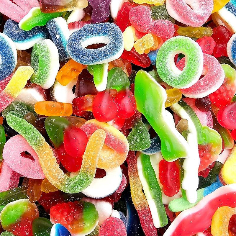 TEMU Mix Gummy Candy | Fruity & Chewy Assorted Fruity Treats For All Ages - (1 Lb Bag 2 Lb Bag & 3.25 Lb jar)