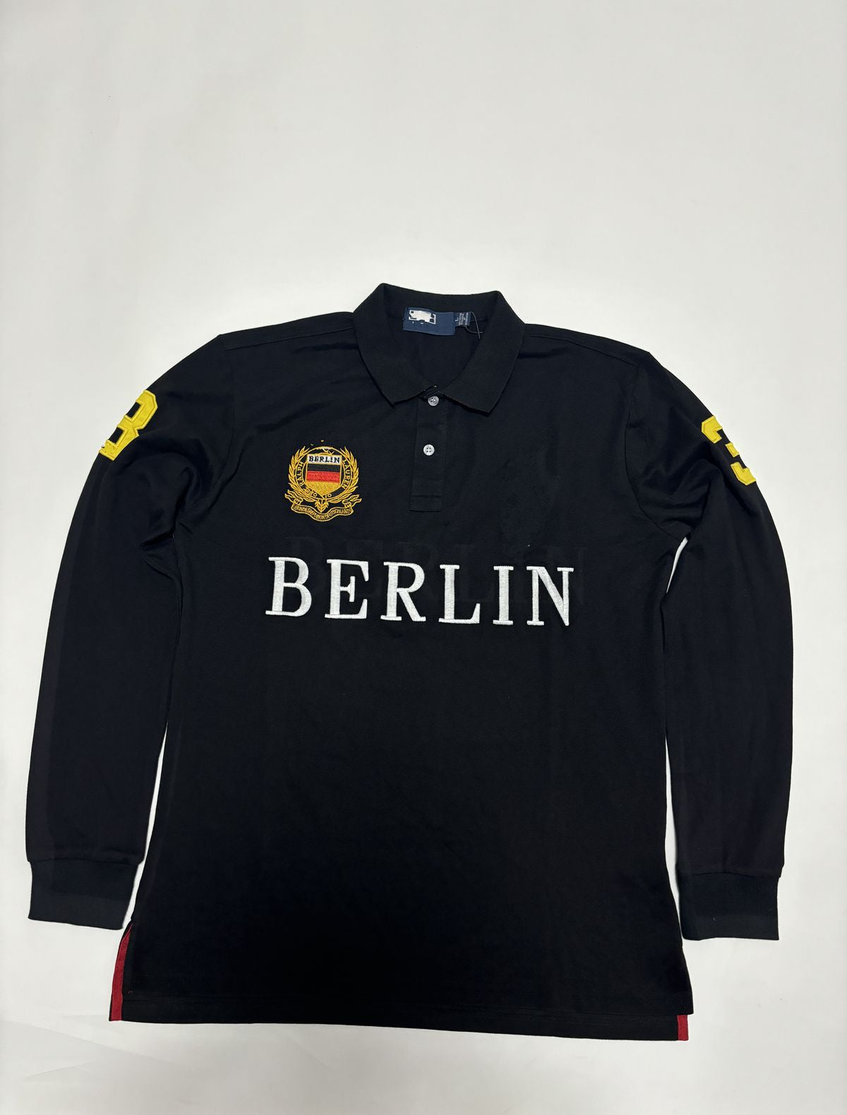 Italy Berlin, Chicago, Milan Men&#039;s Polos Shirt Long Sleeve Designer Collar Embroidered Cotton 2025 Autumn-Winter Youth Fashion s-5XL