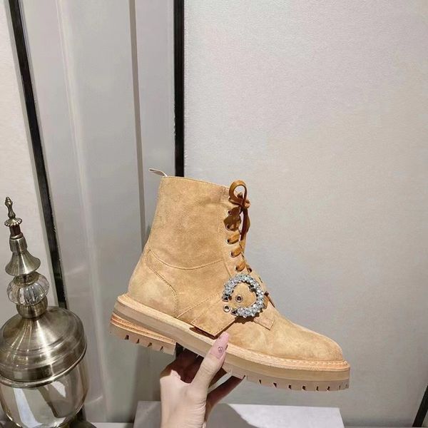 2024 Genuine Leather Rhinestone Buckle Womens Platform Designer Knight Boots Women Luxury Shoes com caixa