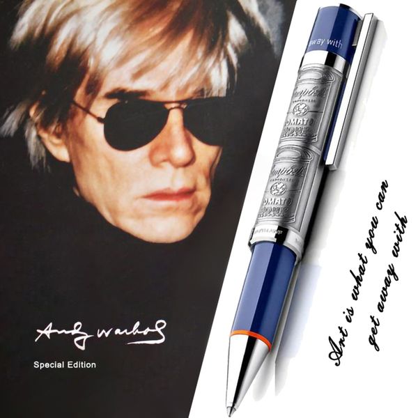wholesale Limited Special Edition Collection Pen Andy Warhol Reliefs Barrel Metal Ballpoint pens Writing office school supplies