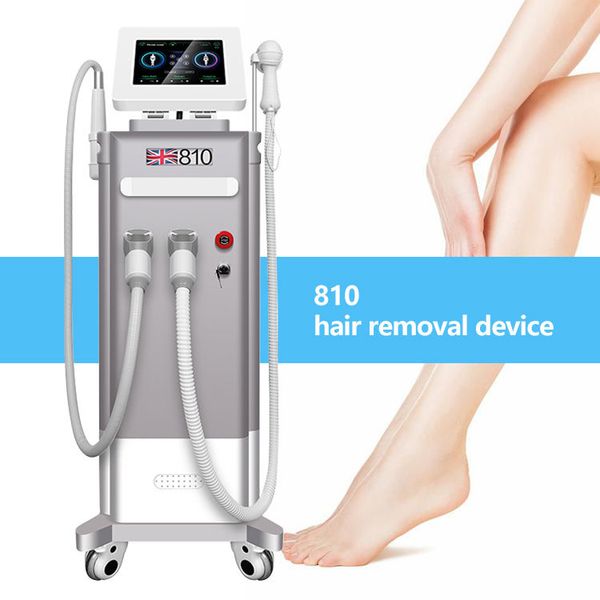 Professional 810nm Diode Laser + Picosecond Laser Permanent Hair Removal Skin Smoothing Ice Point Depilation 5 Probes Tattoo Removal Equipme
