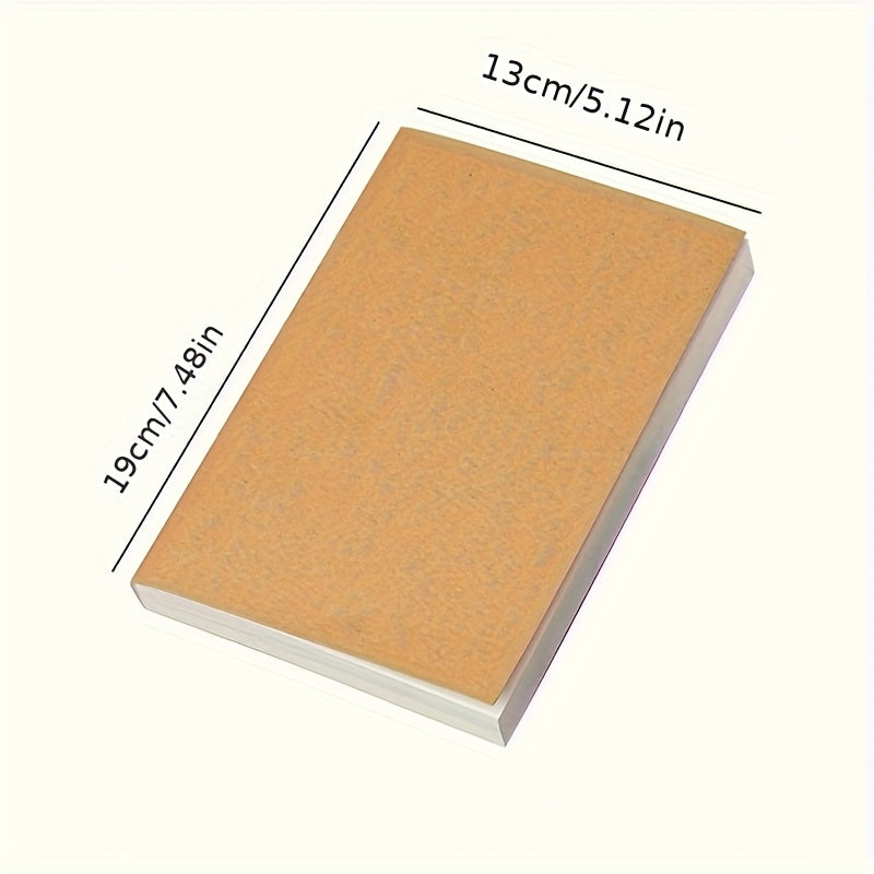 TEMU Extra Thick 200-page Blank Notebook - Soft Cover, Lined Pages, Retro Style Large Notepad For Drafting, Drawing & Sketching