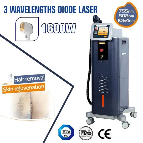 Spa use Permanent Hair Removal Laser Machine Diode Laser 808nm 755nm 1064nm Laser Machine for A ll types Skin With coherent laser supper coo