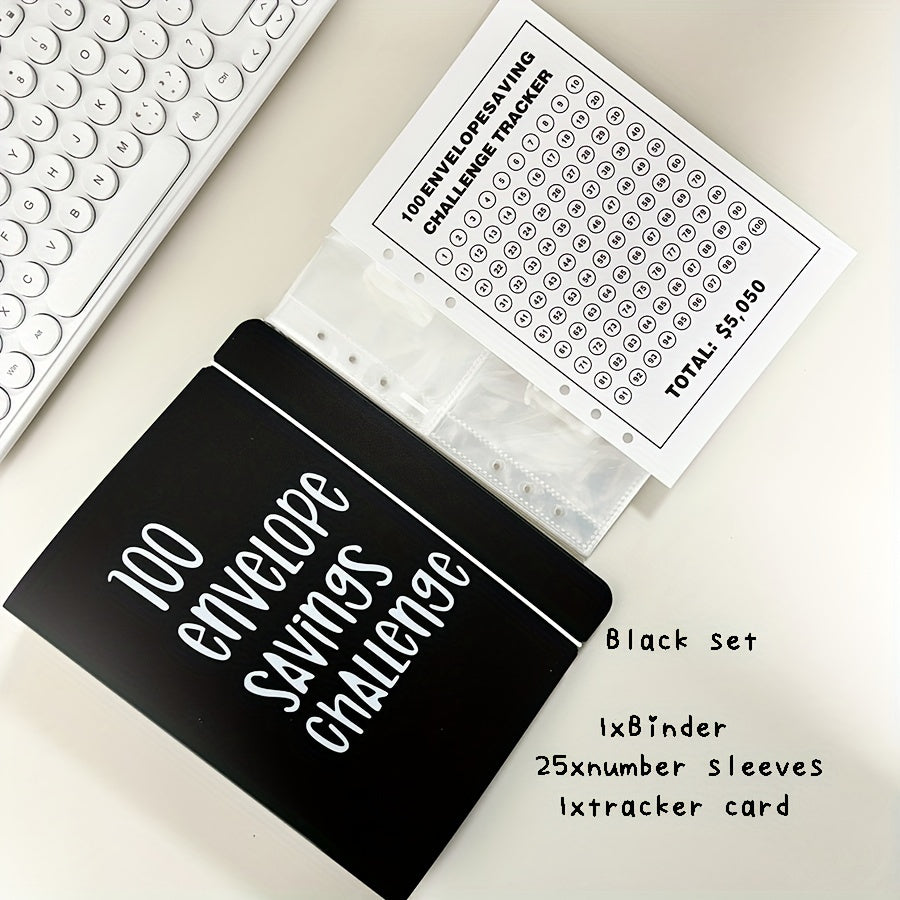 TEMU 100 Days Envelope Challenge Notebook Set, With 25 Numbered Pages And 1 Card