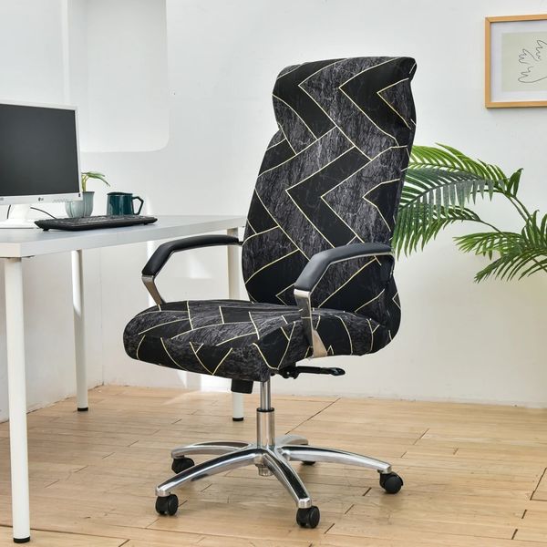 Elastic Rotating Office Chair Cover With Back Anti-dirty Computer Seat Case Spandex Gaming Chairs Slipcover for Armchair 250118