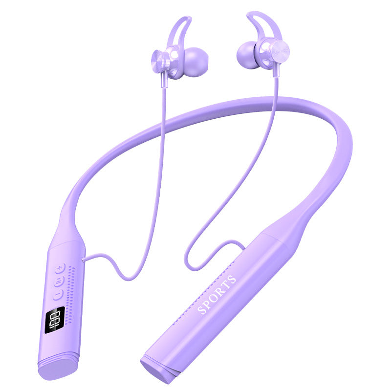 In-ear Hanging Neck Gaming Sports Bluetooth Headphones Ver 5.3 Waterproof Long Battery Life Digital Display NFC Function Low Latency for E-sports