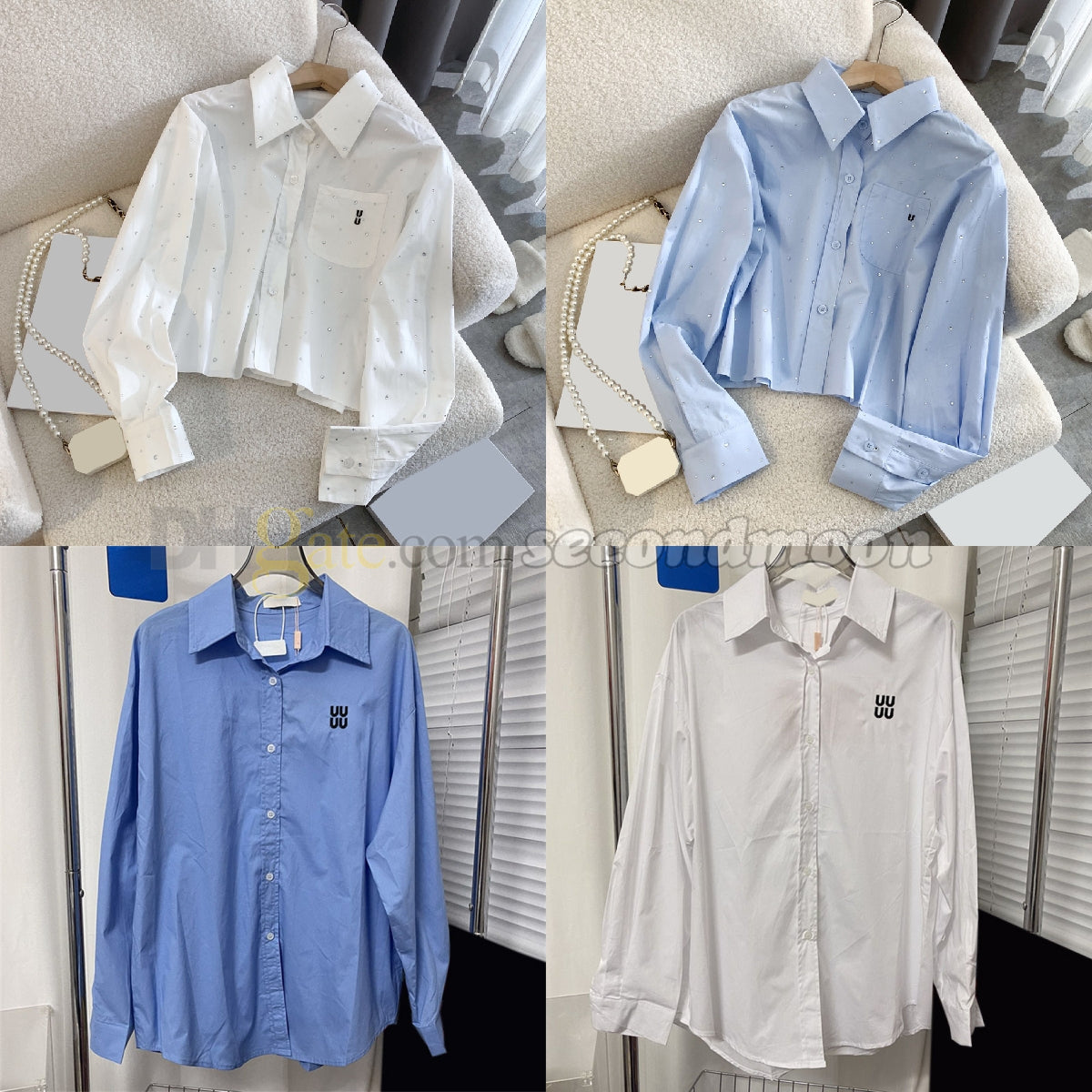 Sparking Rhinestone t Shirt Women Letters Embroidered Blouses Designer Long Sleeve Tee Casual Style t Shirts