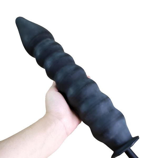 Anal Toys Super long anal plug inflatable drill shaped large-large anal plug can expand Dildo suitable for G-P point stimulation suitable fo