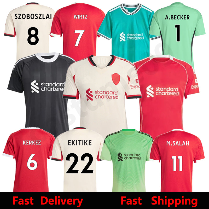 25 26 MAC ALLISTER soccer jersey tracksuit DIOGO JOTA EkitikE 2025 2026 football jerseys shirt SZOBOSZLAI A.BECKER FRIMPONG Wirtz Kerkez men kids ki