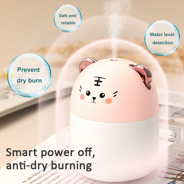 Humidifiers Cute Pet Humidifier Mini Office Desktop Air Conditioning Room Air Humidification USB Small Household Heavy Fog Spray CL250104