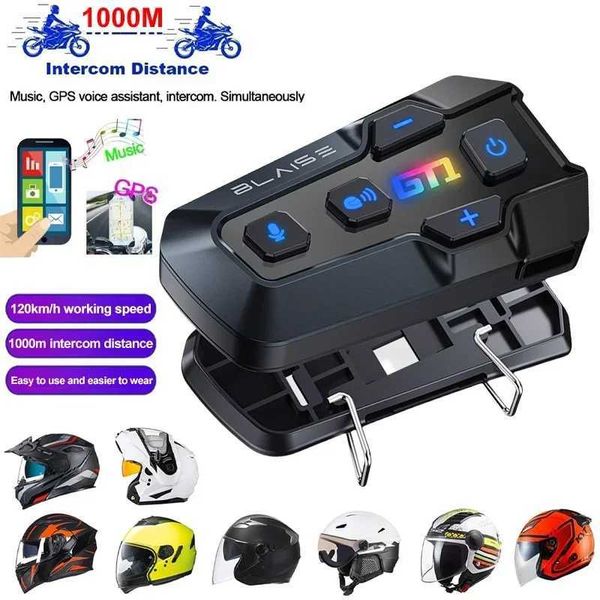 Interphone 1-2Pcs Motorcycle Helmet Bluetooth Intercom Headset Wireless Interphone Intercomunicador Moto Waterproof HandsfreeCall Headphone