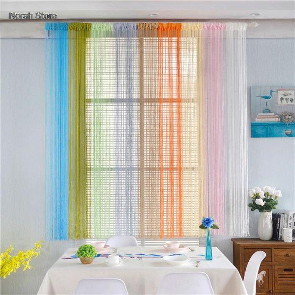 1x2m Multi-color Thread Line Curtains for Living Room Door Wall Window Panel Tassel Curtains bedroom Window curtain Decoration