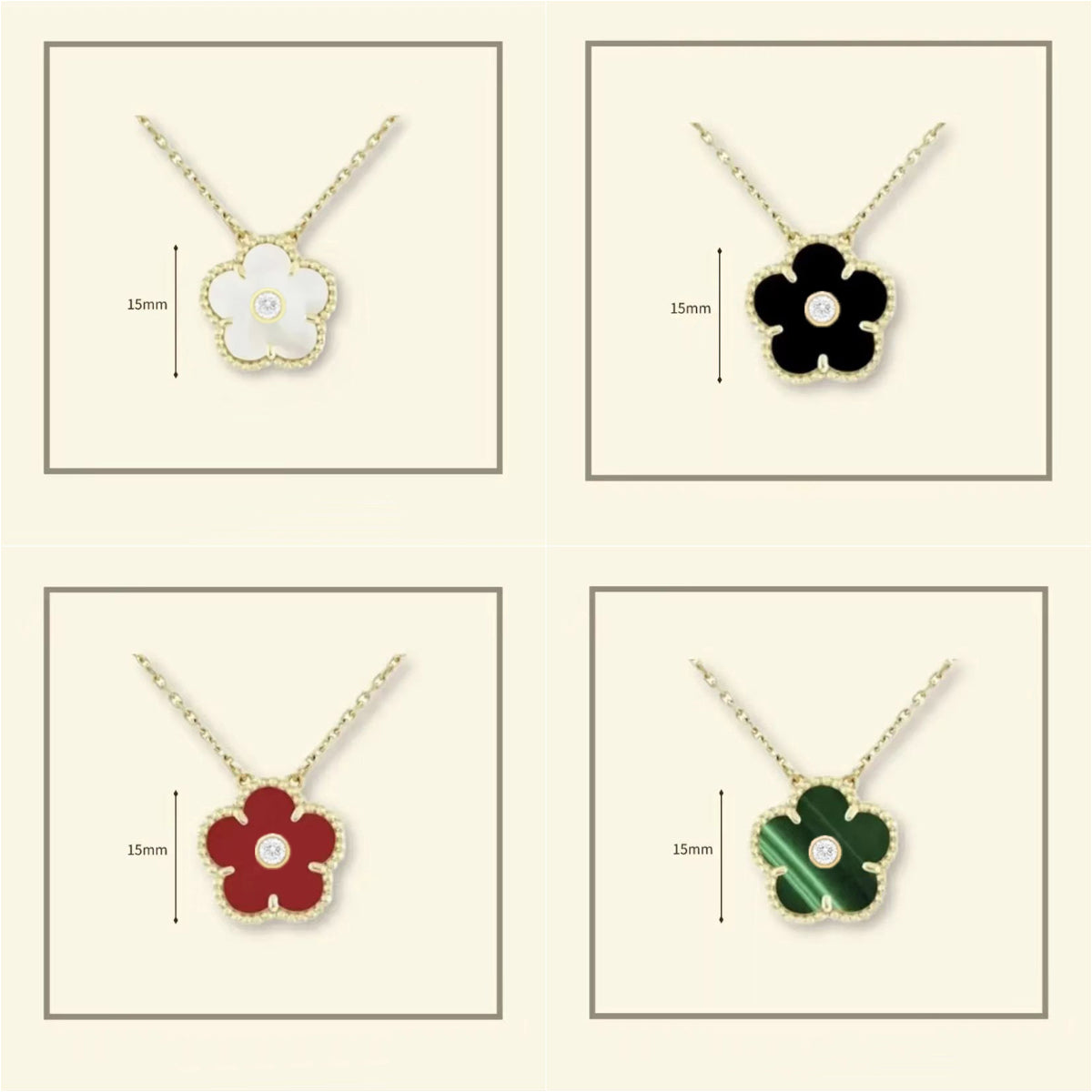 15MM Classic necklaces designer designer jewelry women pearl choker clover necklace 18k gold chain Bohemian Wedding fashion necklace jewellery desig