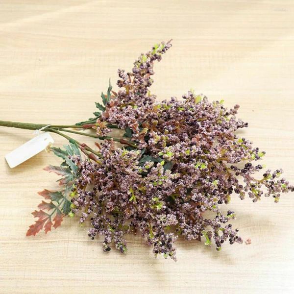 Decorative Flowers Artificial Lavender Wheat Fake Plants Bouquet Christmas Wedding Home Table Decoration Autumn Crafts Scrapbooking