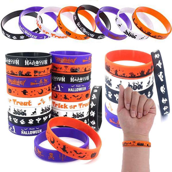 Silicone Wristband Kids Gifts Treat Carnival Ghost Favor Giveaways Pumpkin Halloween Party Event Toy