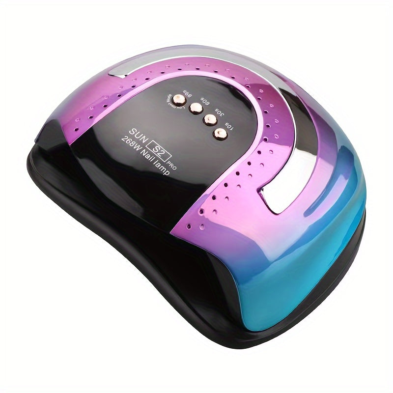 TEMU 268w Uv Led Nail Lamp, Nail Dryer For Gel Polish, 4 Timers Uv Nail Lamp Professional Nail Light, 57pcs Lamp Beads And Automatic Sensor (white