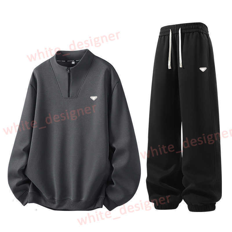 Designer Men&#039;s Tracksuits High-Quality Spring and Autumn Stand Collar Sweatshirt and Pants Two-Piece Set for Men 2025 New Large Size Top Autumn
