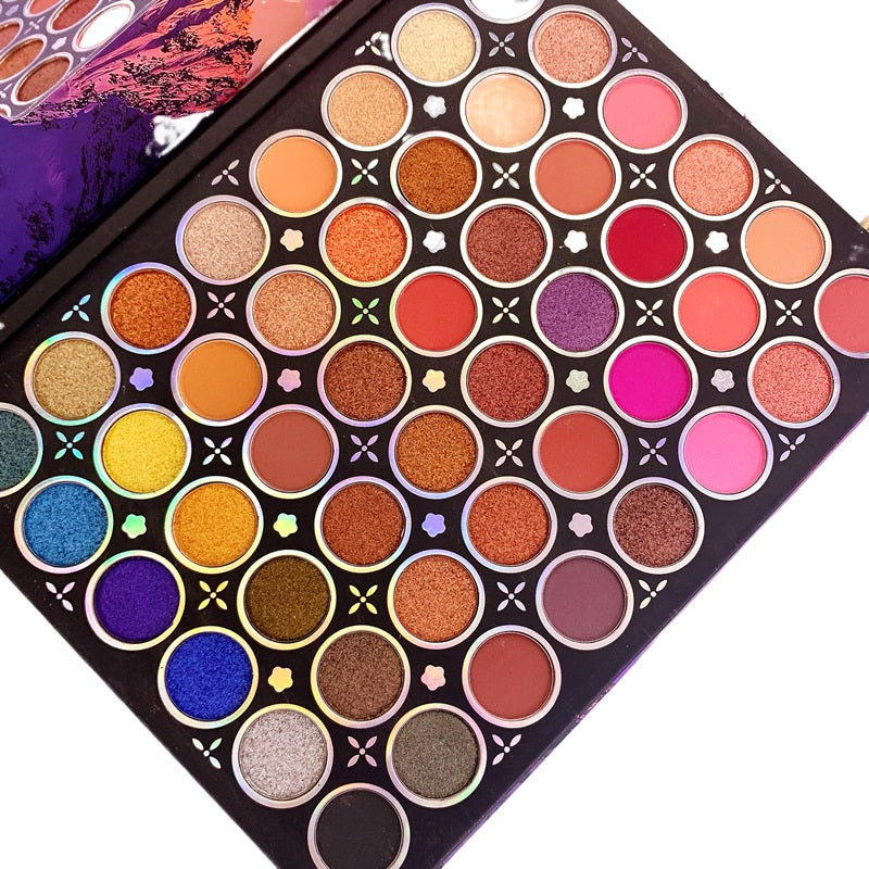 Long Lasting Waterproof Matte Shimmer Eyeshadow Palette Makeup Easily Blendable 48 Colors Highly Pigmented Eye Shadow Pallet for Women Beauty Cosmet
