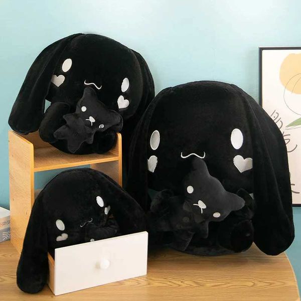 Big Size 30cm Plushies Dog Dolls Black Dark Cinnamoroll Doll Plush Toy Soft Stuffed Animal Pillow for Childrens Gift Y240731