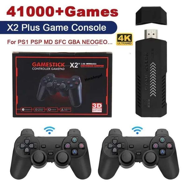 X2 Plus GD10 Pro 4K Stick 3D HD Retro Video Game Console Wireless Controller TV 50 Emulator For PS1-N64-DC 256G 128G 64G
