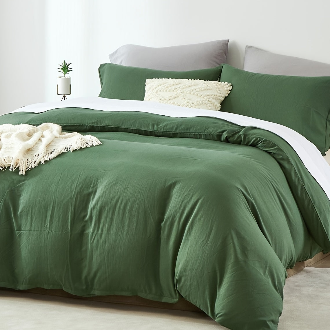 TEMU 2-3pcs 100% Microfiber Bedding Set - Soft Cooling & Duvet Cover Set With 1 Duvet Cover & 1-2 Pillowcase, Wrinkle-resistant, Breathable, Luxury