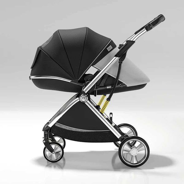 Luxurious Light High Landscape Baby Stroller Egg-shaped Seat for Newborn One Hand Recline Pushchair Pram Compact SizeX250108