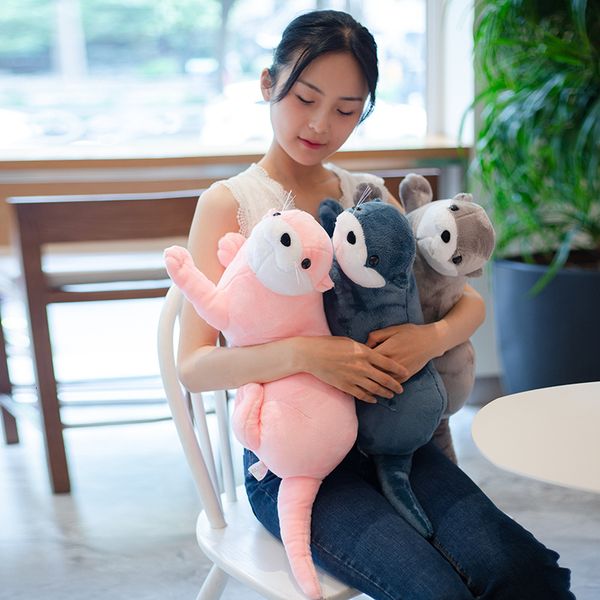 Plush Dolls 1pc 40-60-80CM Lovely Otter Toys Stuffed Realistic Wild Animal Soft Sloth Pillow Christmas Room Decor Gift for Kids 221203