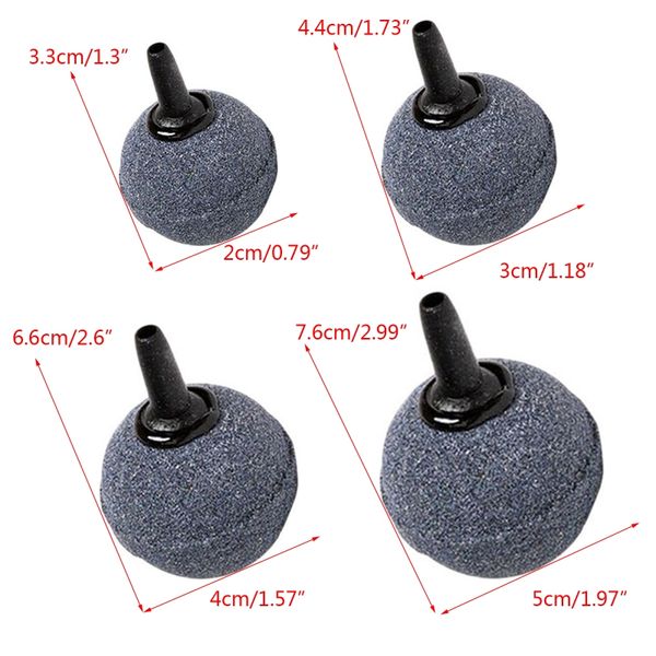 Air Stone Bubbler Ball Shape Aerator Oxygen Diffuser Air Pump Accessories for Aquarium Fish for Tank Hydroponics 4 Sizes G5AB