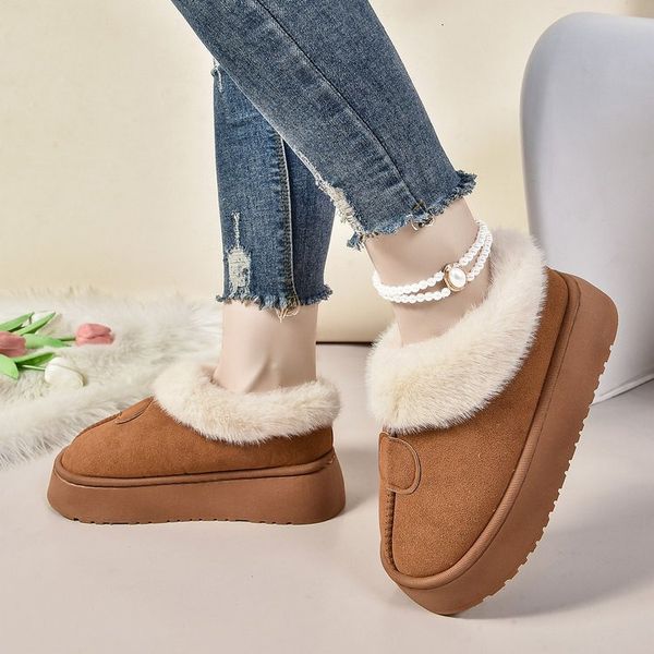 Women&#039;s snow boots 2023 new winter fur one with wool thickened waterproof non-slip women&#039;s shoes northeast cotton shoes