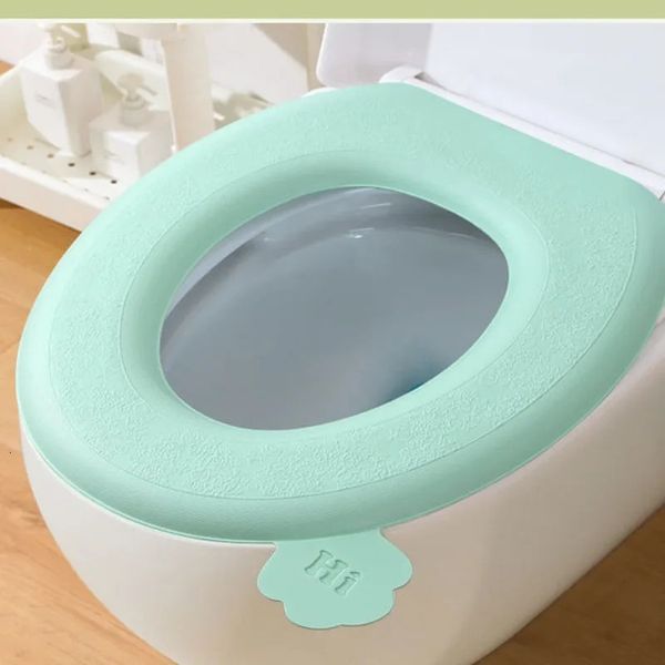 Toilet Seat Covers Washable Sticker Foam Toilet Cover Accessorie Waterproof Soft Pad Toilet Seat Silicone Four Seasons Soft Bathroom Closest
