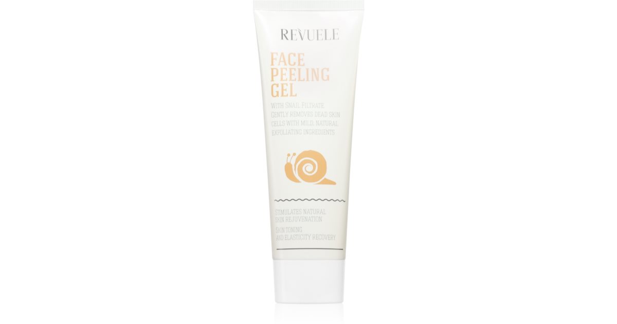 Revuele Gel Peeling Visage Filtrate d'Escargot Gommage Enzymatique Doux Illuminateur 80 ml