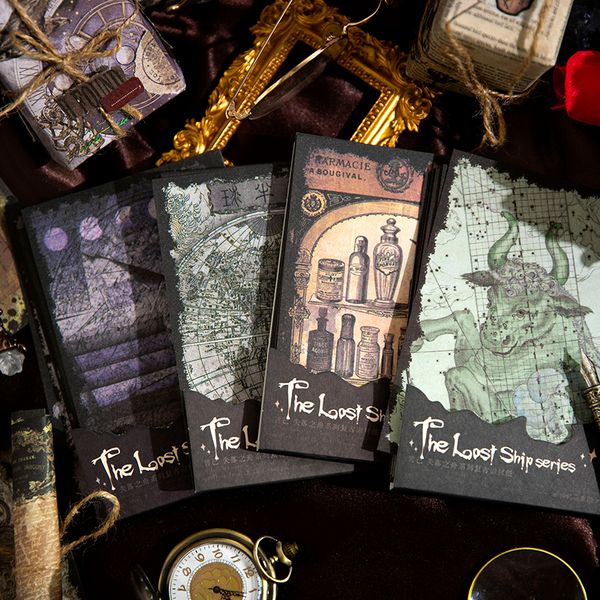 JIANQI 40pcs Vintage Decorative Scrapbooking Material paper Diy Creativity Hand Account Junk Journal Supplies Craft paper