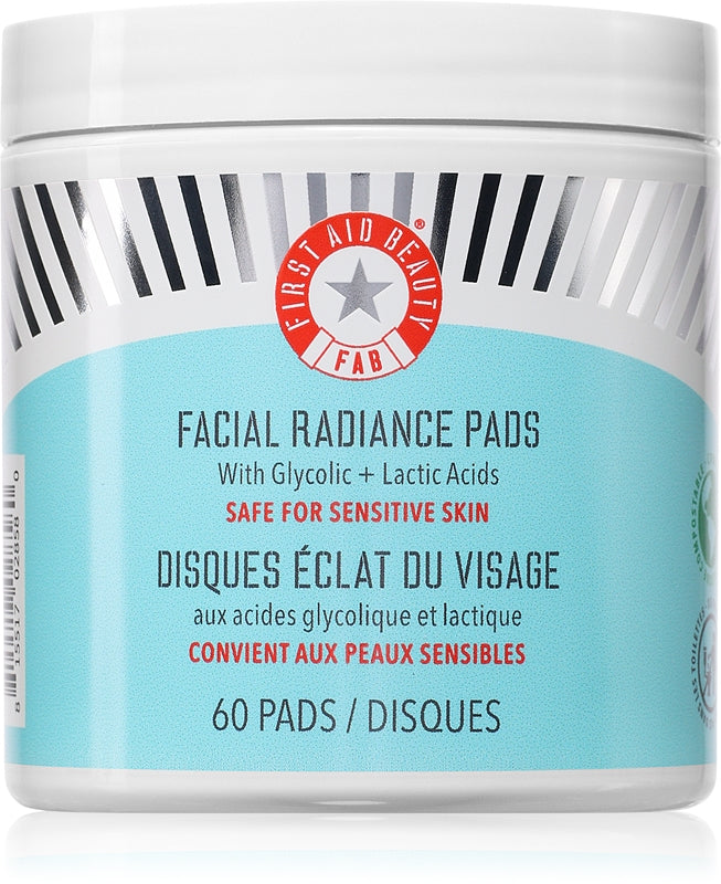 First Aid Beauty Radiance Pads exfolierande skivor för una Ljus och slät hud 60 stycken