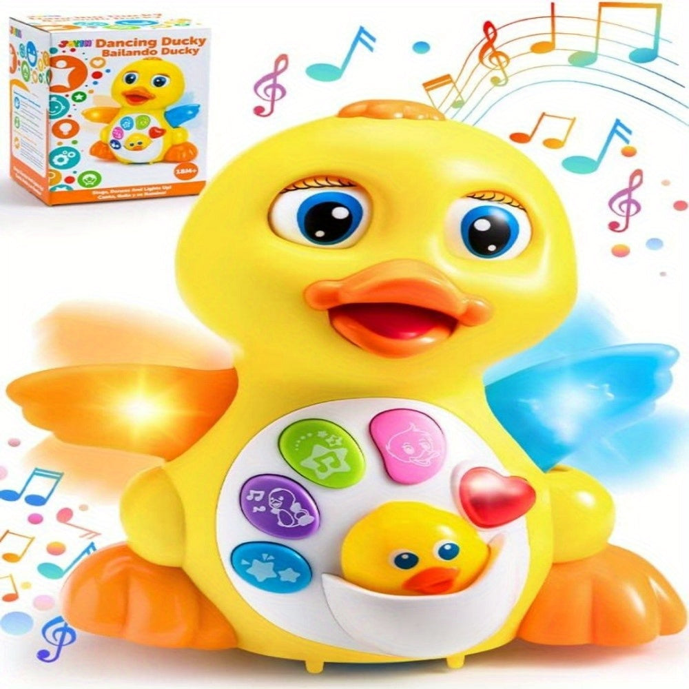 TEMU Syncfun Baby Toys Duck, Infant Dancing Crawling Musical Toys 6+ Months, Tummy Up Learning Duck With , Baby Easter Basket Stuffers Gifts