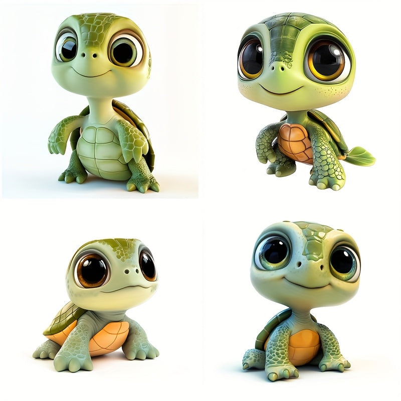 TEMU Cute Big- Sea Turtle Vinyl Sticker - Uv-resistant, High- Bumper Protector Decal For Motorcycle & Car Exterior, Double-sided Colorful Design,