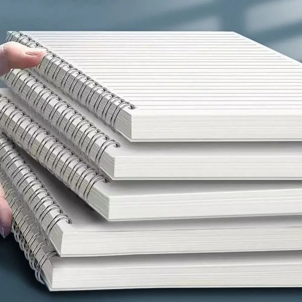 Alta qualidade A5b5a4 bobina notebook GridsBlankHorizontal Line flip sobre o bloco de notas 80sheets Sketchbook School Office Supplies 25012